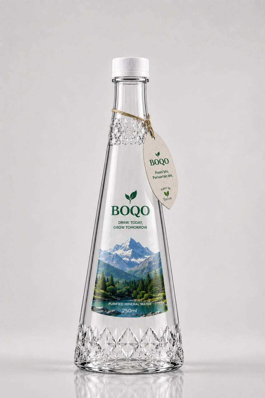 BOQO Ceremony bottle with plantable jute tag